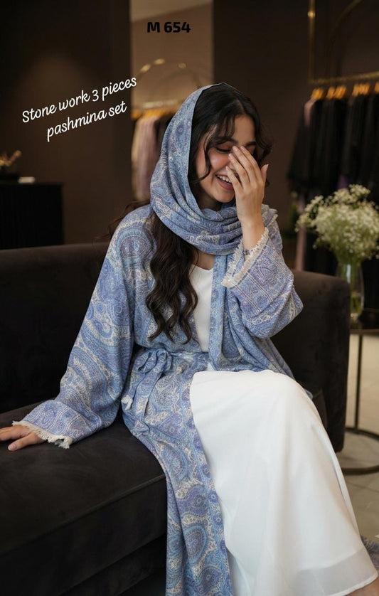 Pashmina abaya with matching Sheila