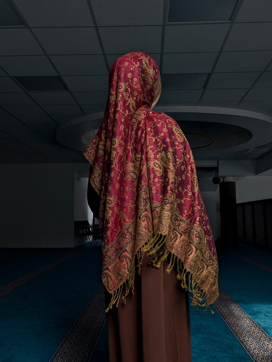 Pashmina Hijab - HALA cherry red