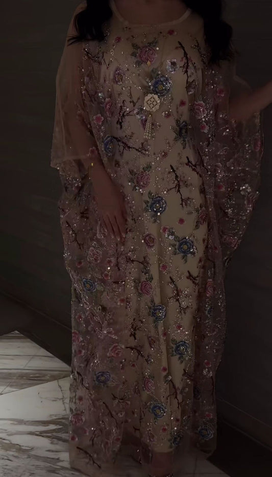 Premium wedding floral kaftan
