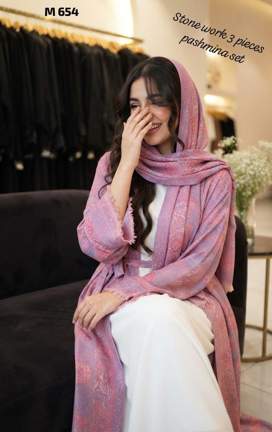 Pashmina abaya with matching Sheila