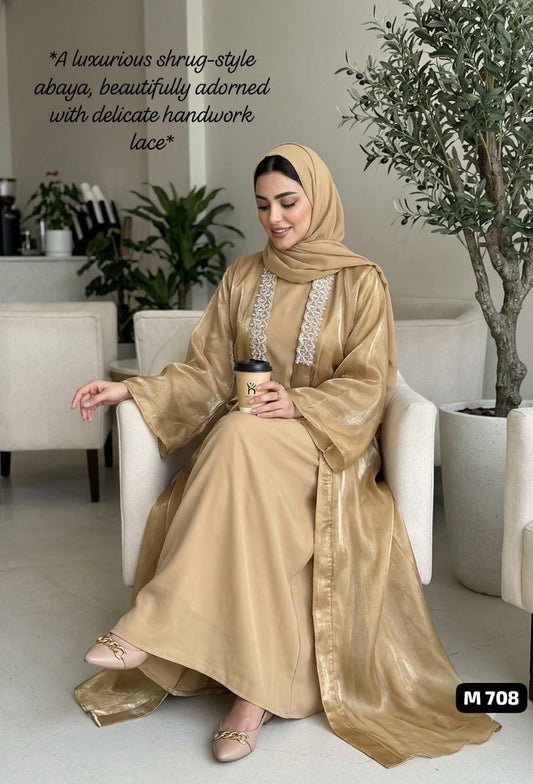 Organza shrug abaya