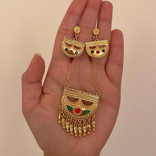 Arab necklace with earrings