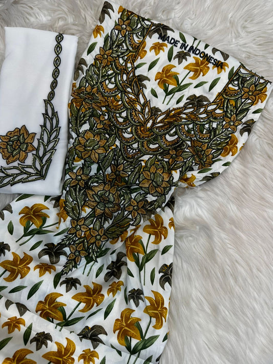 Premium unstitched Mukhawar with Sheila