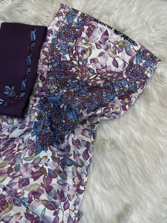 Premium unstitched Mukhawar with Sheila