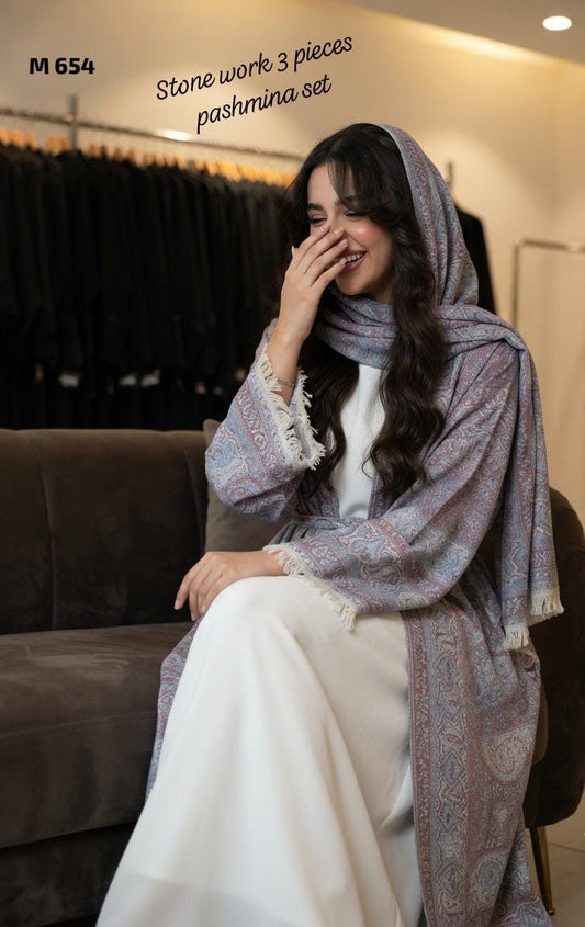 Pashmina abaya with matching Sheila
