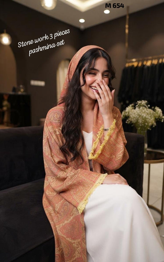 Pashmina abaya with matching Sheila