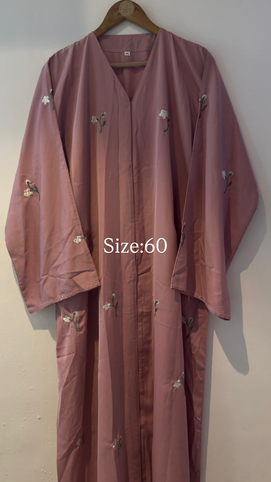 Flower embroidery abaya sale