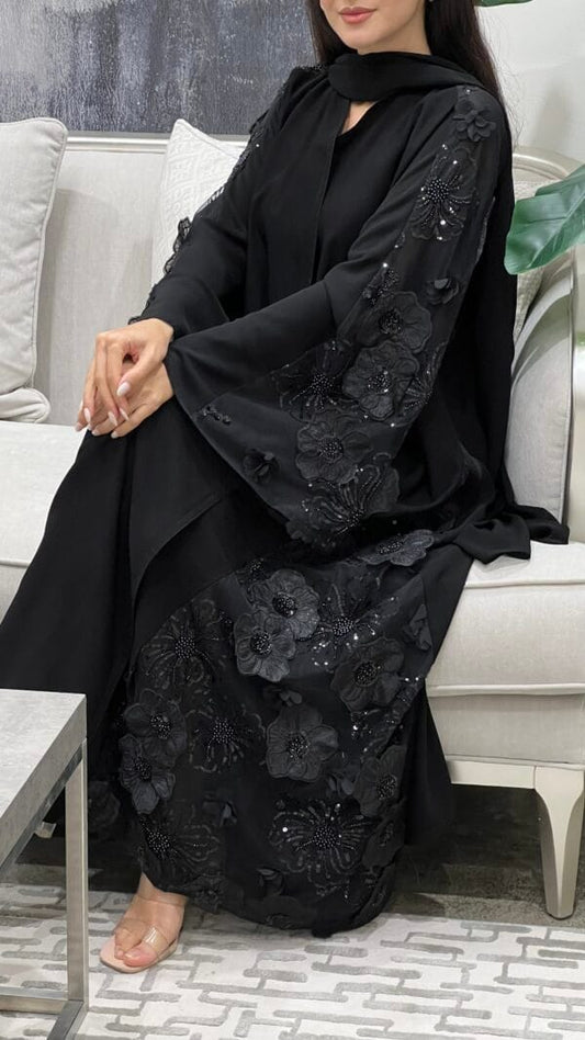 Haseen flower abaya