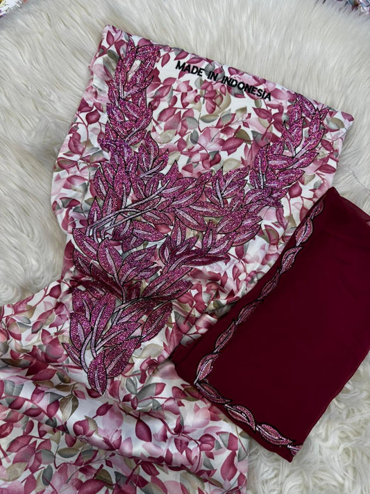 Premium unstitched Mukhawar with Sheila