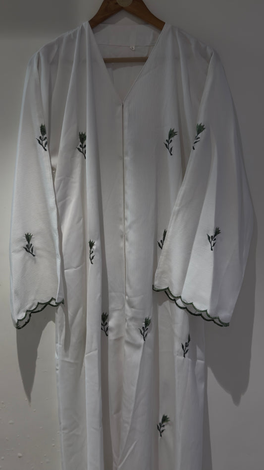 Flower embroidery abaya sale