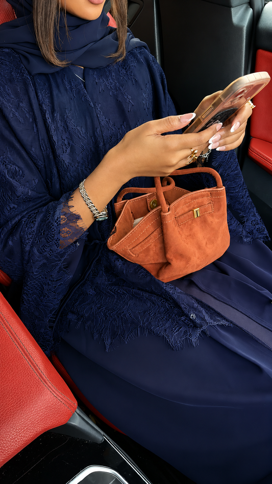 Imperial blue laćé abaya