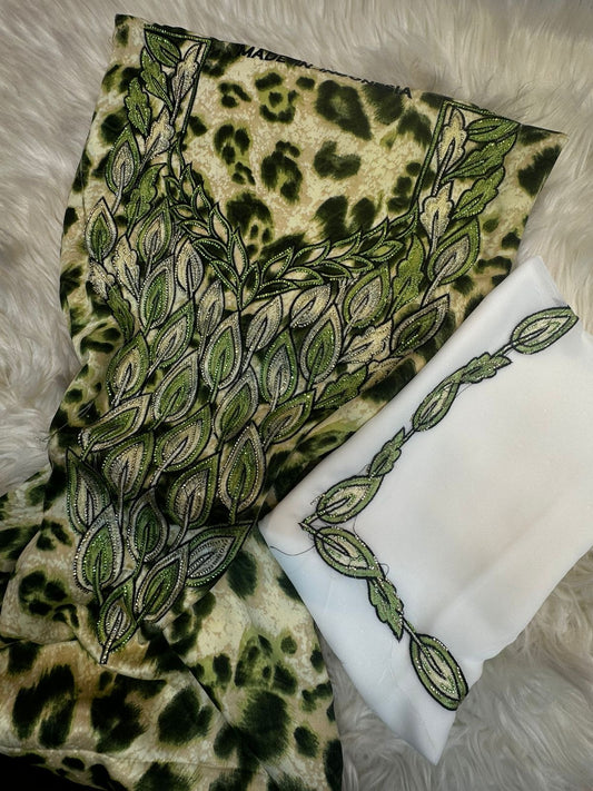 Premium unstitched Mukhawar with Sheila