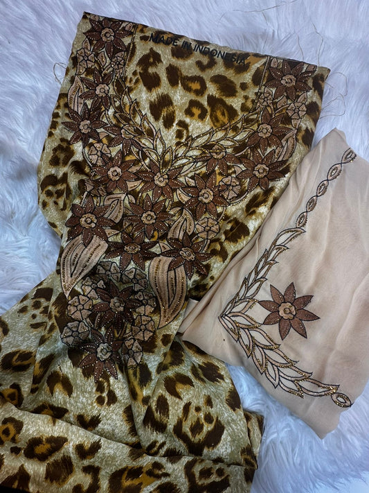 Premium unstitched Mukhawar with Sheila