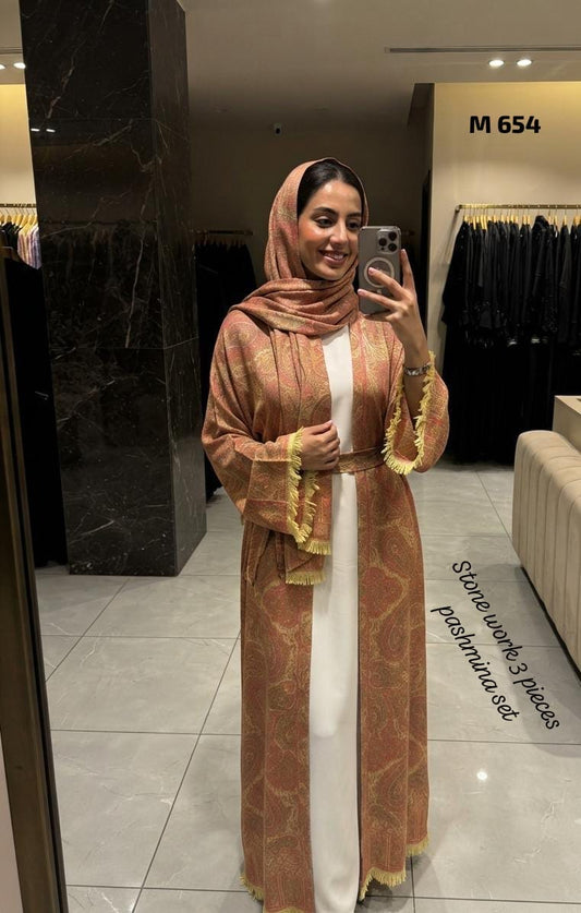 Pashmina abaya with matching Sheila