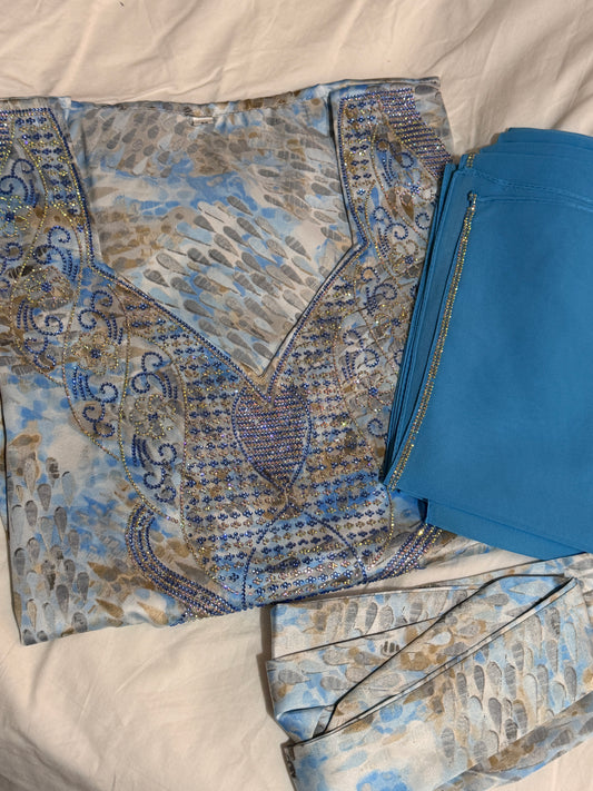 Stitched Mukhawar with hijab