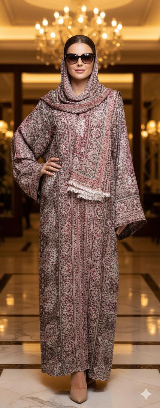 Pashmina Abaya with matching Sheila
