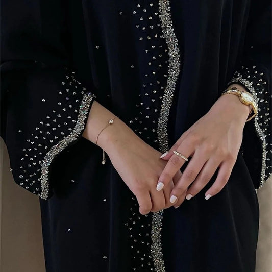 Wave handwork abaya