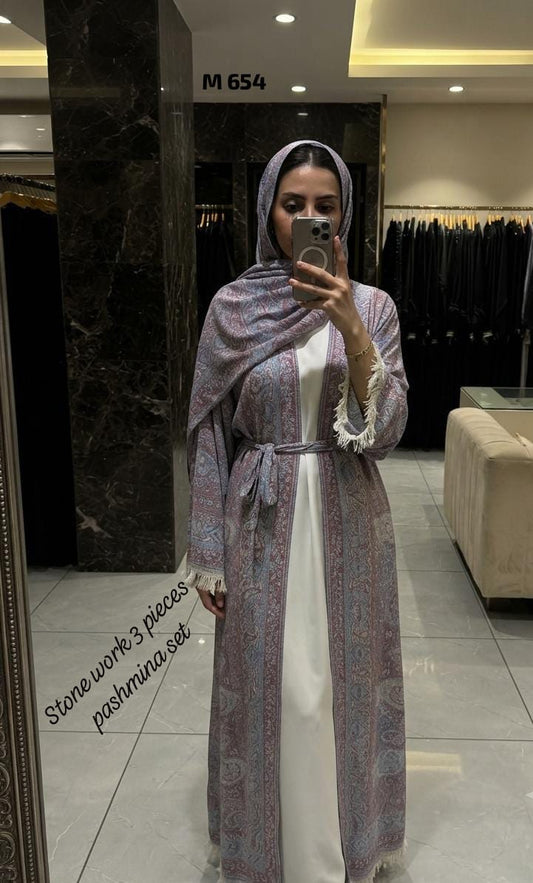 Pashmina abaya with matching Sheila