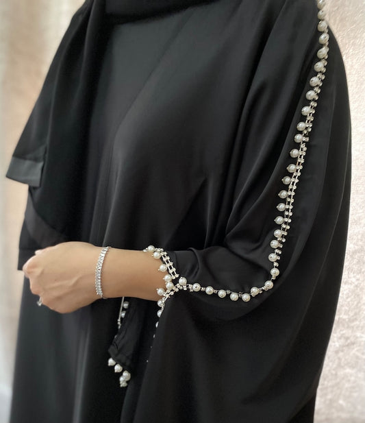 Rawda satin abaya
