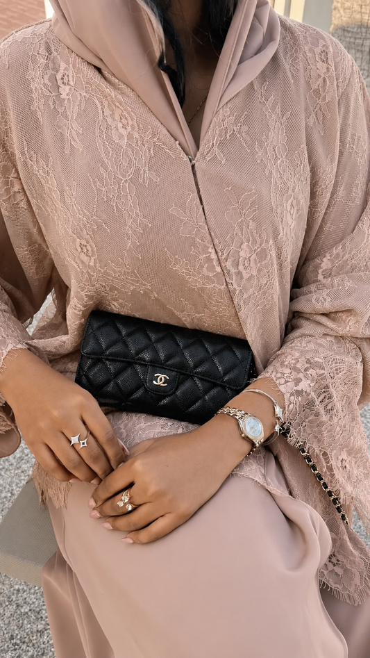 Imperial beige laćé abaya