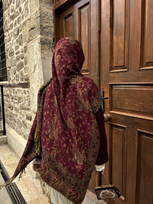 Pashmina Hijab - HALA Maroon