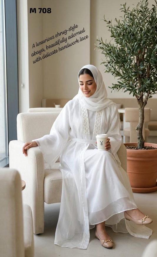 Organza shrug abaya