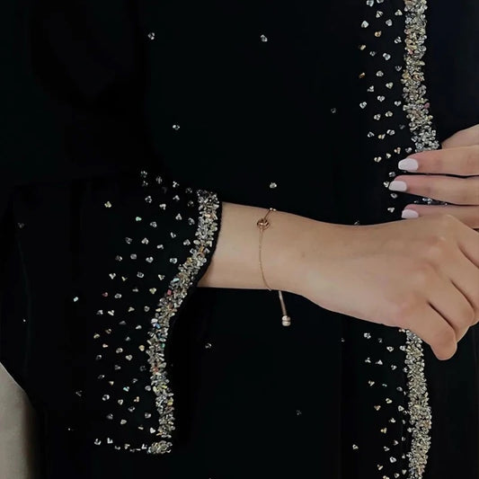 Wave handwork abaya
