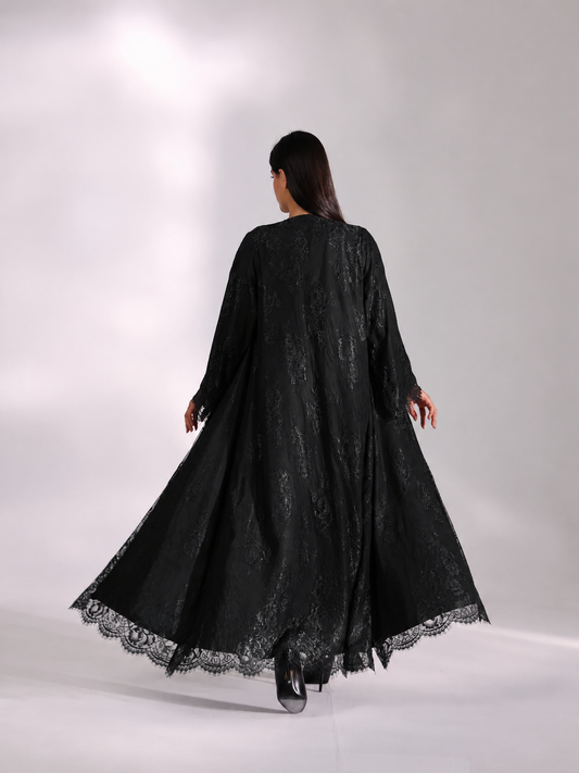 Dentelle Abaya black