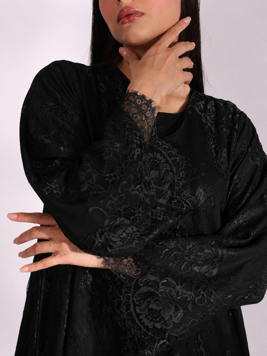 Dentelle Abaya black