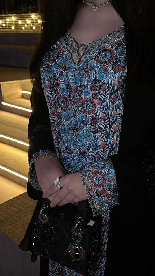 Premium unstitched Mukhawar with Sheila