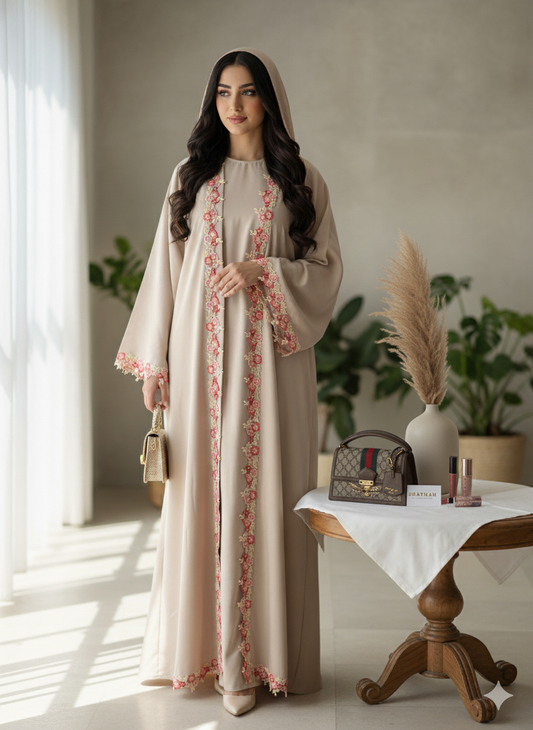 Sarah lace abaya