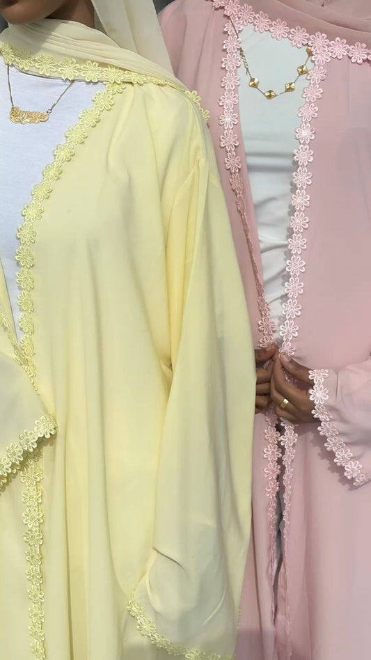 Trendy lace abaya